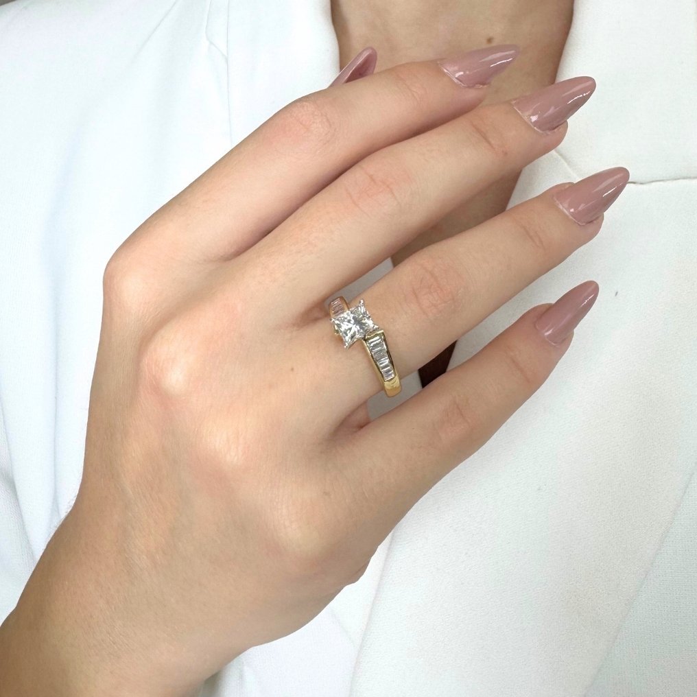 戒指 - 18K包金 黄金, 白金 -  1.41ct. tw. 钻石 (天然) - 钻石 - 奢华戒指 #3.2