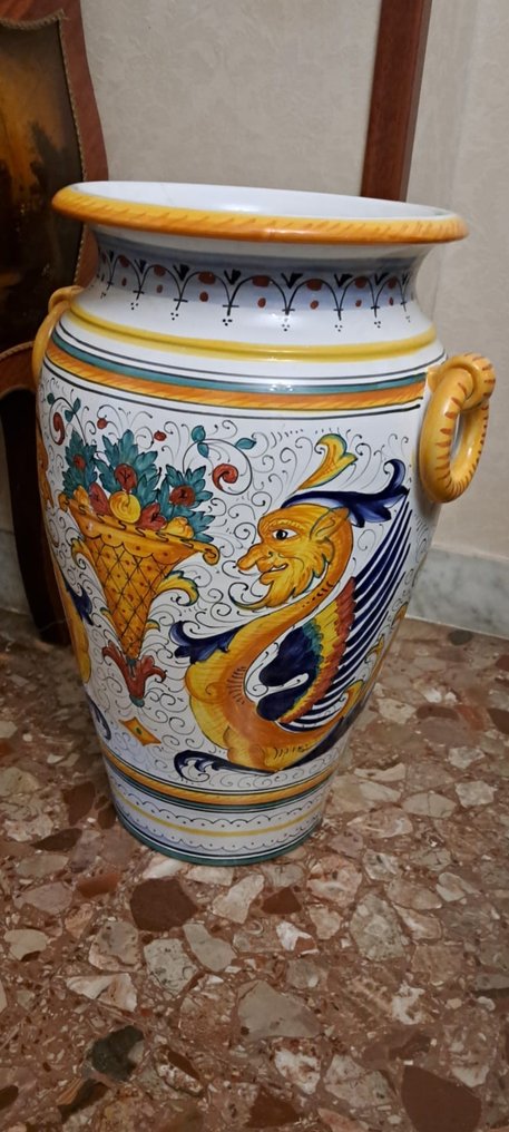 Umbrella stand/rack - Majolica (leadglaze) #1.0