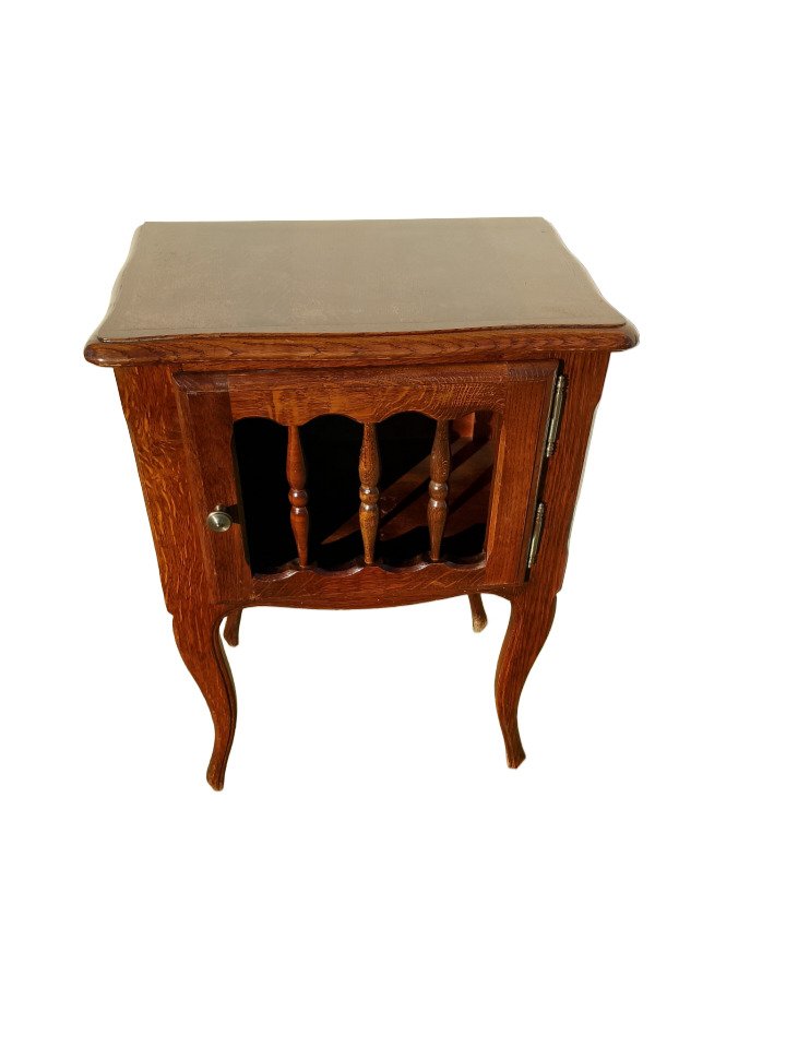 Κομοδίνο - Ξύλο - Μικρή πόρτα με κάγκελα. #1.0