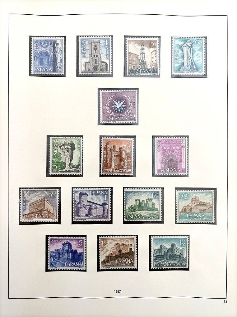 Spain 1967/1992 - Extensive period collection with leaflets and booklets in 2 SAFE albums with case. - No reserve Price #3.2