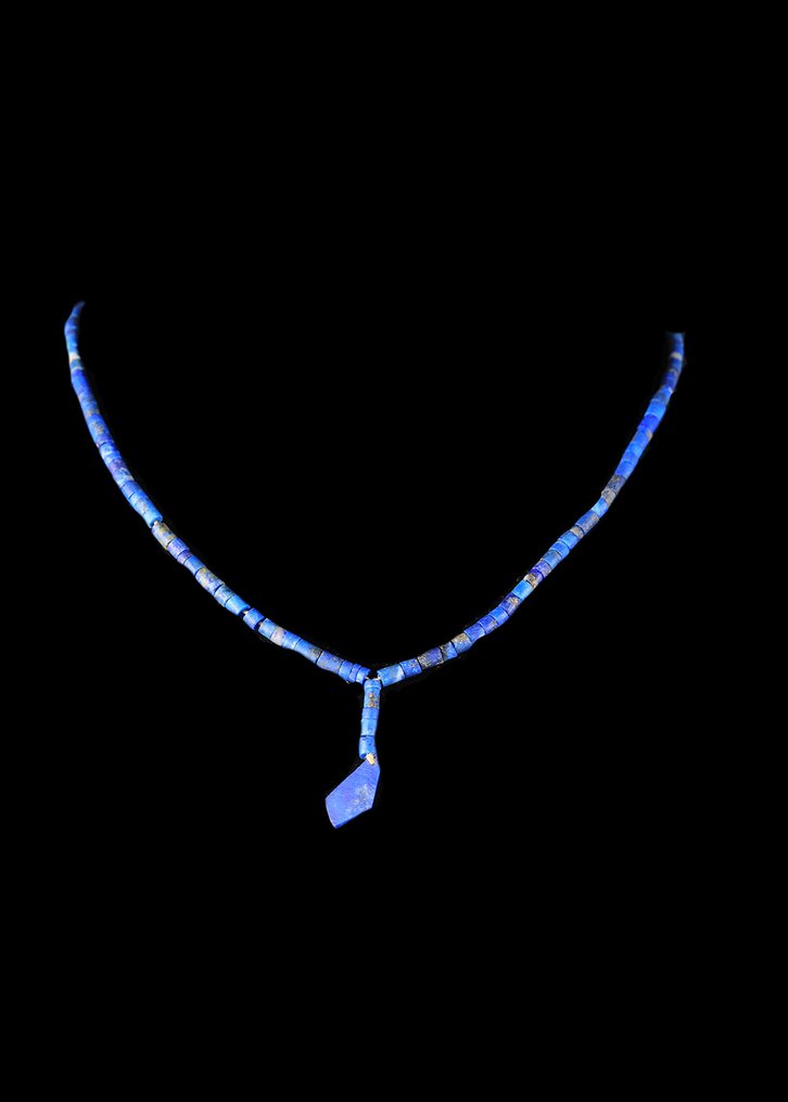 Western Asiatic Lapis Lazuli Beaded Necklace  (No Reserve Price) #1.0