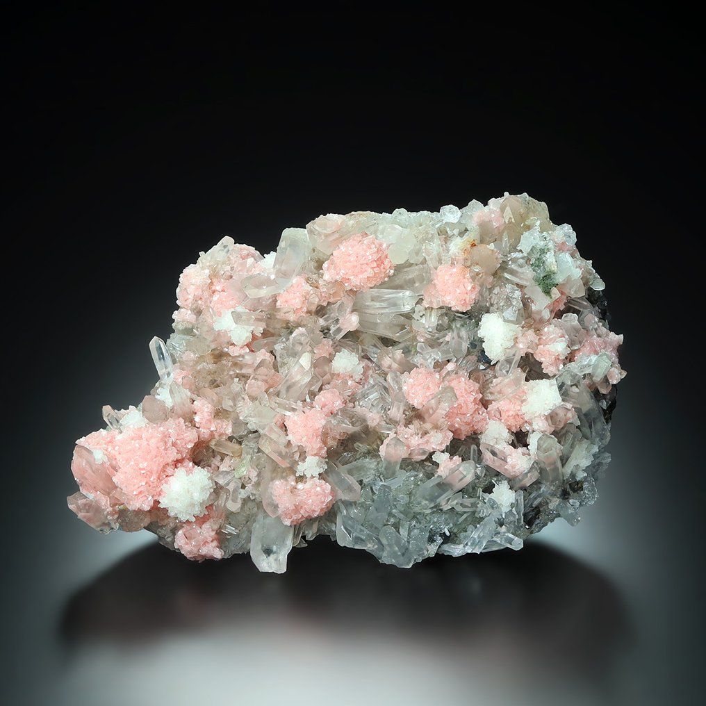 Exemplar excelent de rhodochrosite cu cuarț și calcit din zăcământul Davidkovo, Smolyan, Bulgaria. Specimen - Înălțime: 8 cm - Lățime: 5 cm- 94 g #1.0