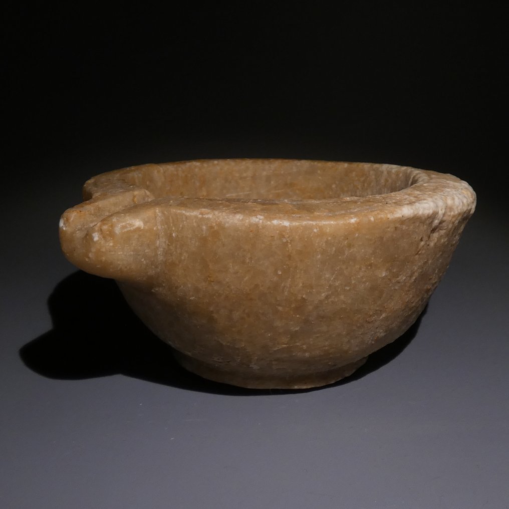 Αρχαία Αιγυπτιακή Αλαβάστρο Δοχείο θυσίας. 12,5 εκ. Μήκος. Πτολεμαϊκή Περίοδος, 323 - 30 π.Χ. #3.2