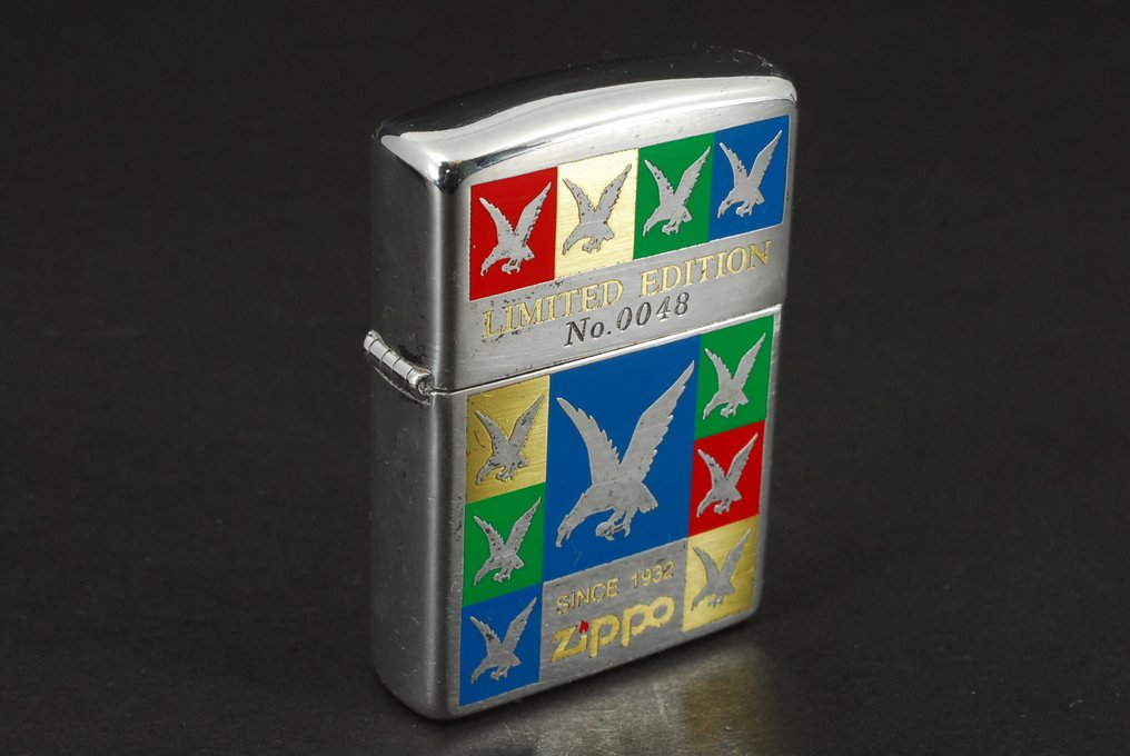Zippo - Limited Edition “Eagle / Multi-Color Panel” (No.0048) Oil Lighter - No Reserve Price - Pocket lighter - Chrome-plated brass (polished finish) #2.1