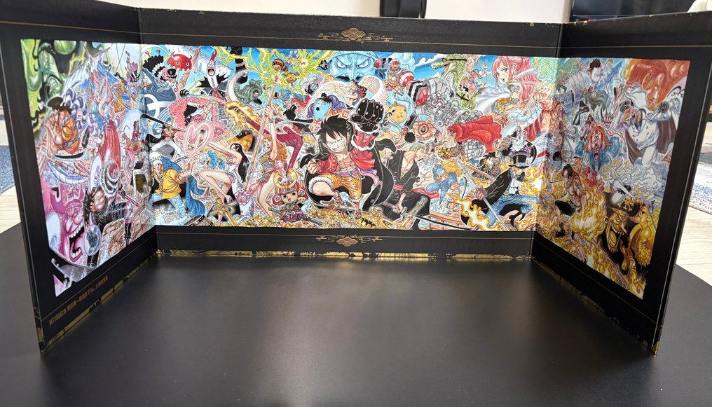 Extra-Large Double-Page Visual Board + 2 Original One Piece Art Prints Reproduction - Eiichiro Oda - Bandai #1.0