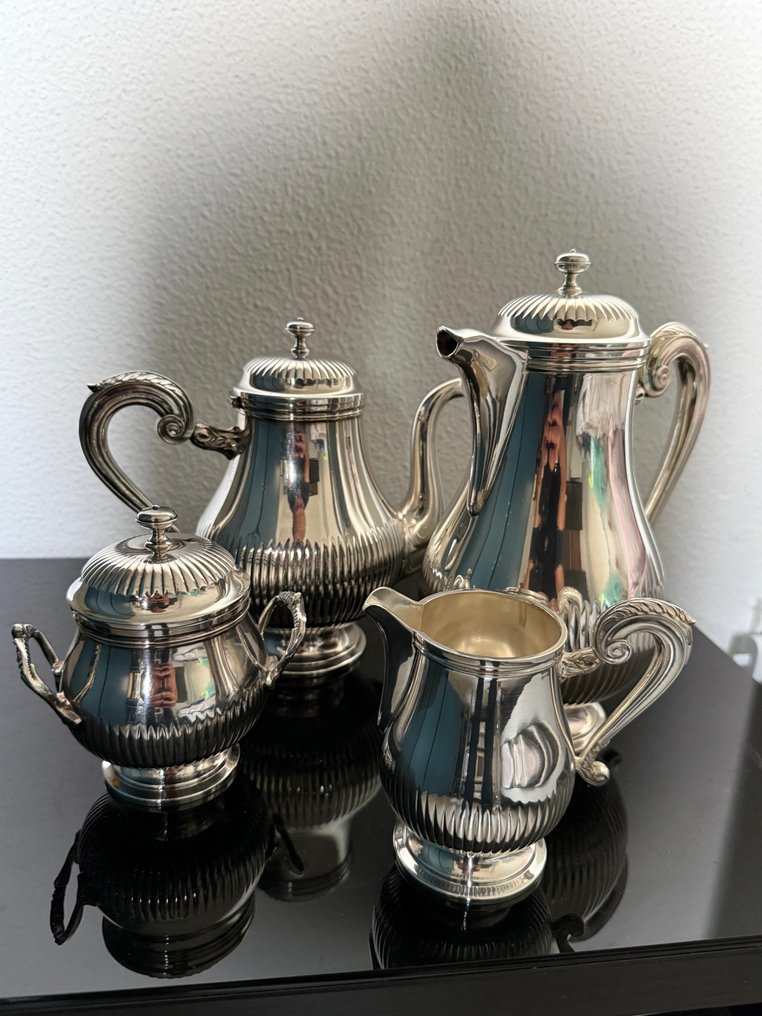 Christofle - Tea service (4) - Regence - Silverplated #1.0