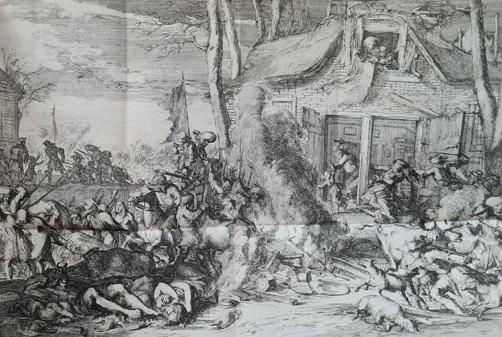 [Abraham de Wicquefort, toegeschreven], Romein de Hooghe - Kort verhaal Raakende..de Wreedheden der Franse, gepleeght...inzonderheyt in de Dorpen  Swammerdam - 1736 #1.0