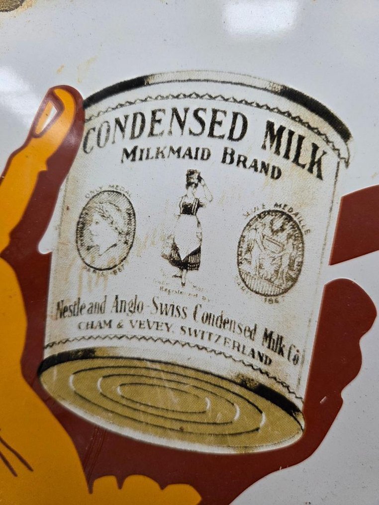 Enamel sign - Enamelled sign LA LECHERA 'this'. #4.3