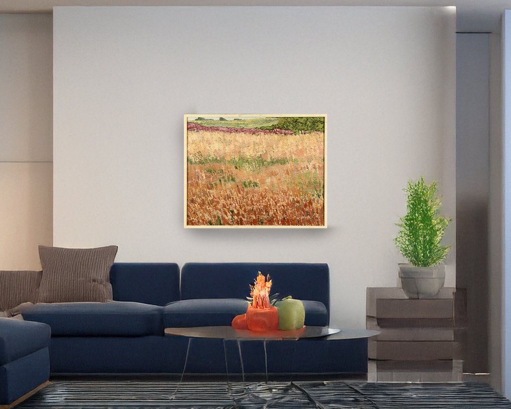 Yves Offret (1946 - 2004) - Epilobe et les herbes orangées #1.0