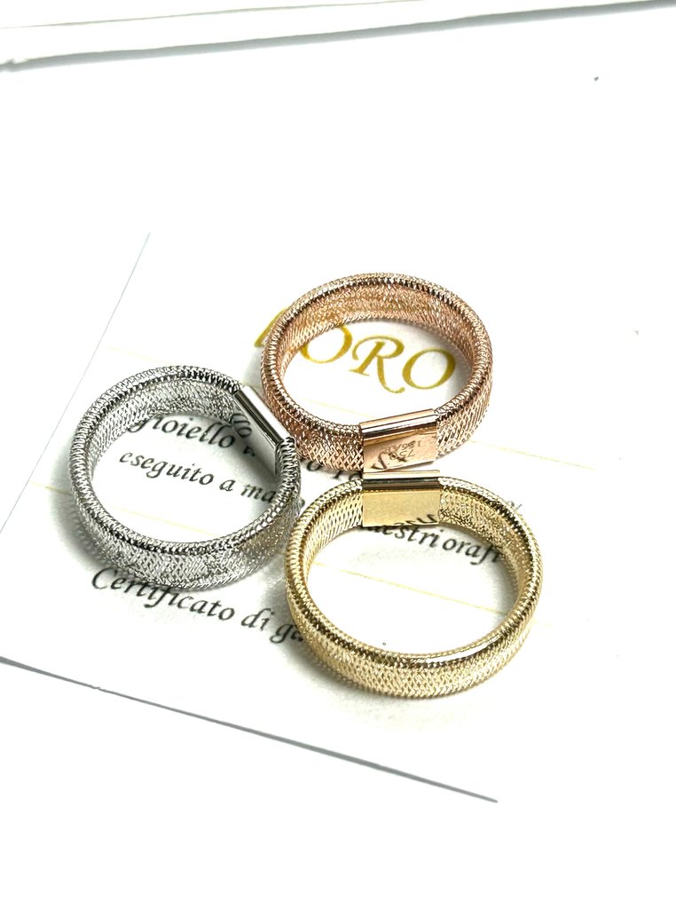 戒指 - 18K包金 黄金, 白金, 玫瑰金 - 现代设计 #1.0