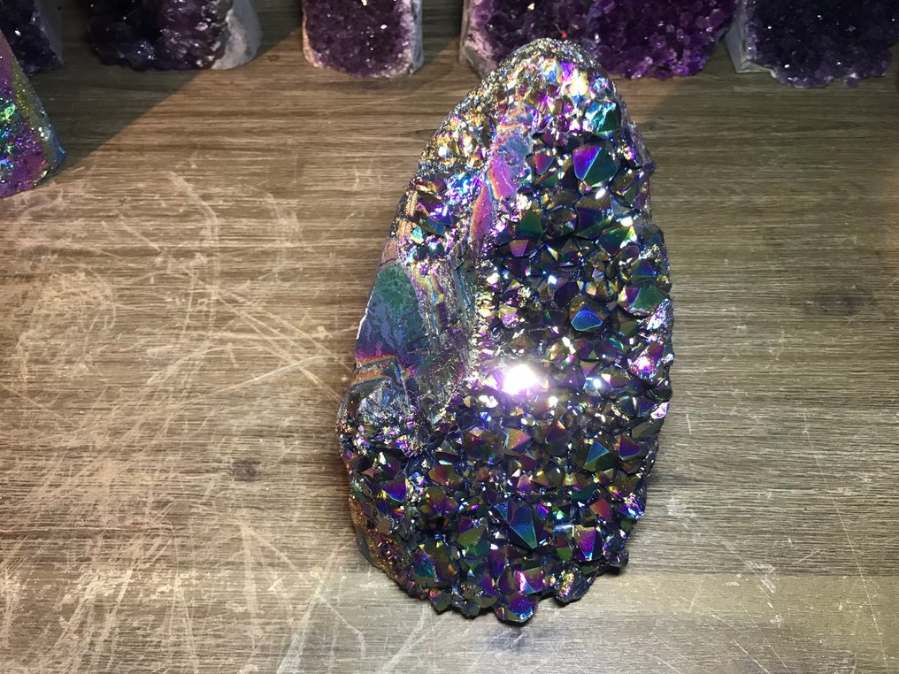 Amethyst Crystal cluster - Height: 11 cm - Width: 12 cm- 2122 g - (1) #1.0