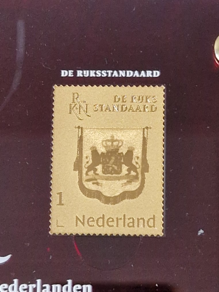 荷兰 2025 - 荷兰王国的24克拉金色邮票Regalia，限量350枚。 #4.3