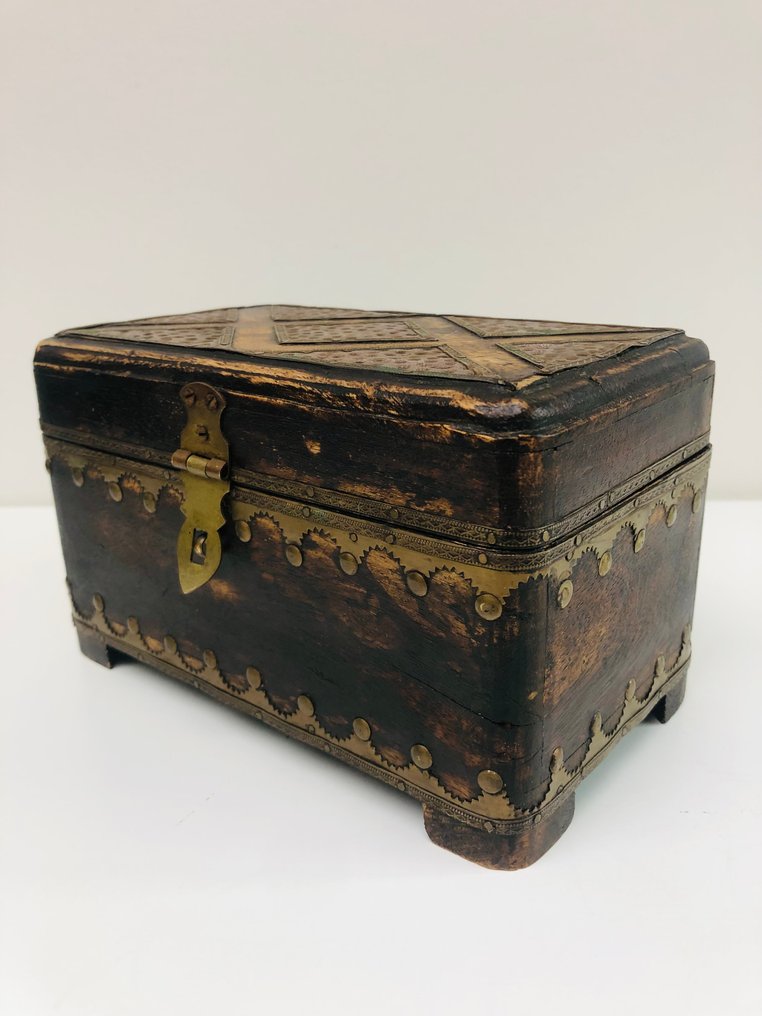 Sieradendoos - Hout, Messing - Vintage #1.0