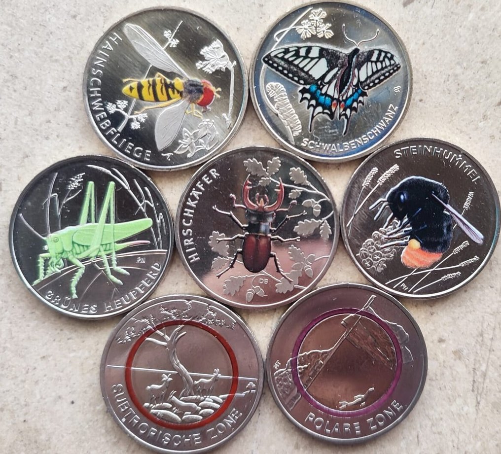 Germany. 5 Euro 2017/2024 (7 moedas) (No reserve price) #1.0