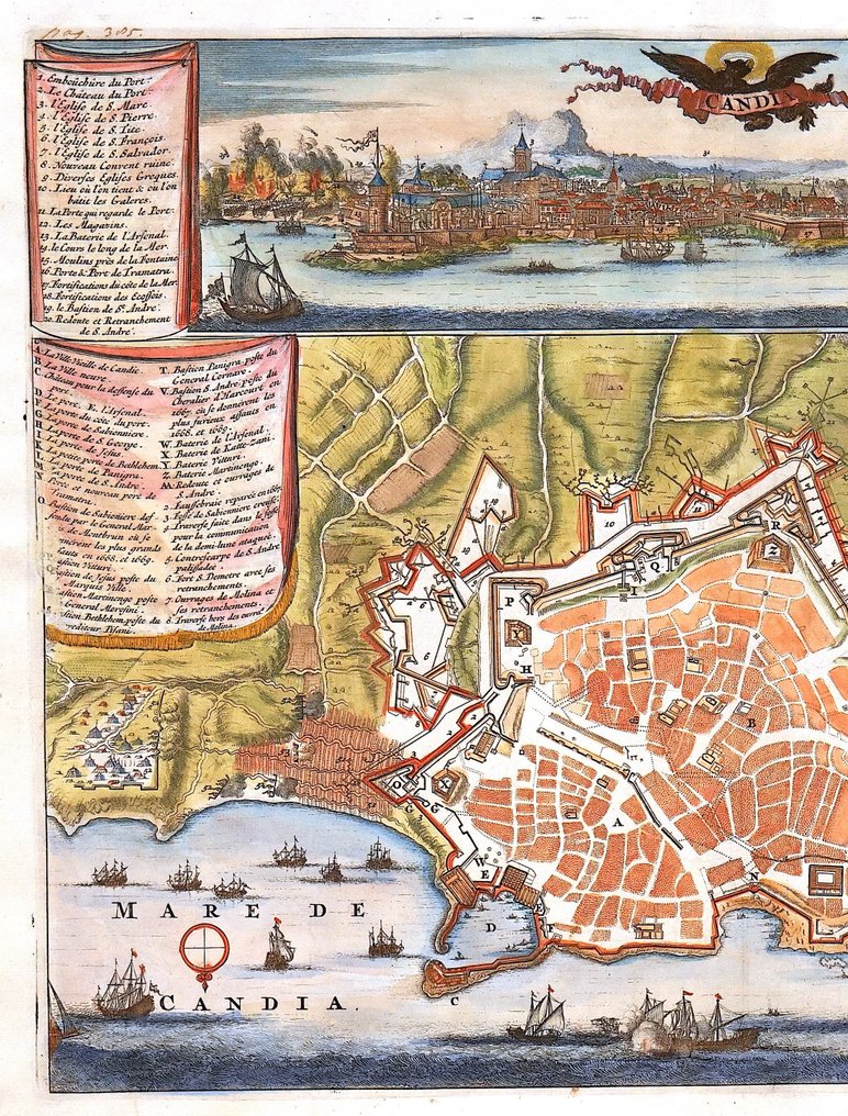 希腊 - 克雷特; O. Dapper - Candia - 1703 #1.0