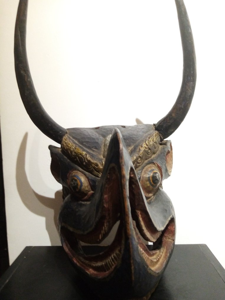 迦楼罗面具（鹰Khyung） - 木 - 不丹 - 20世紀 #2.1