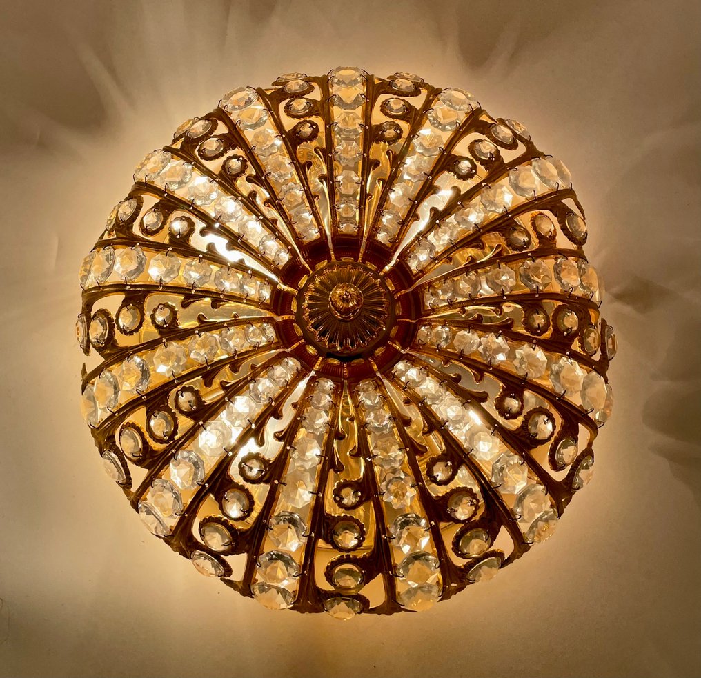 Kattovalaisin - Peris Andreu - Ernest Palm Tree Palwalle - Iso kattovalaisin - Sublime Gold -väri. - Metalli, Kristalli #3.2