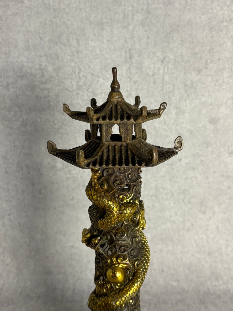 Tempel draak (suitsukkeen polttaja) - Pronssi - 1900-luvun loppupuoli #1.0