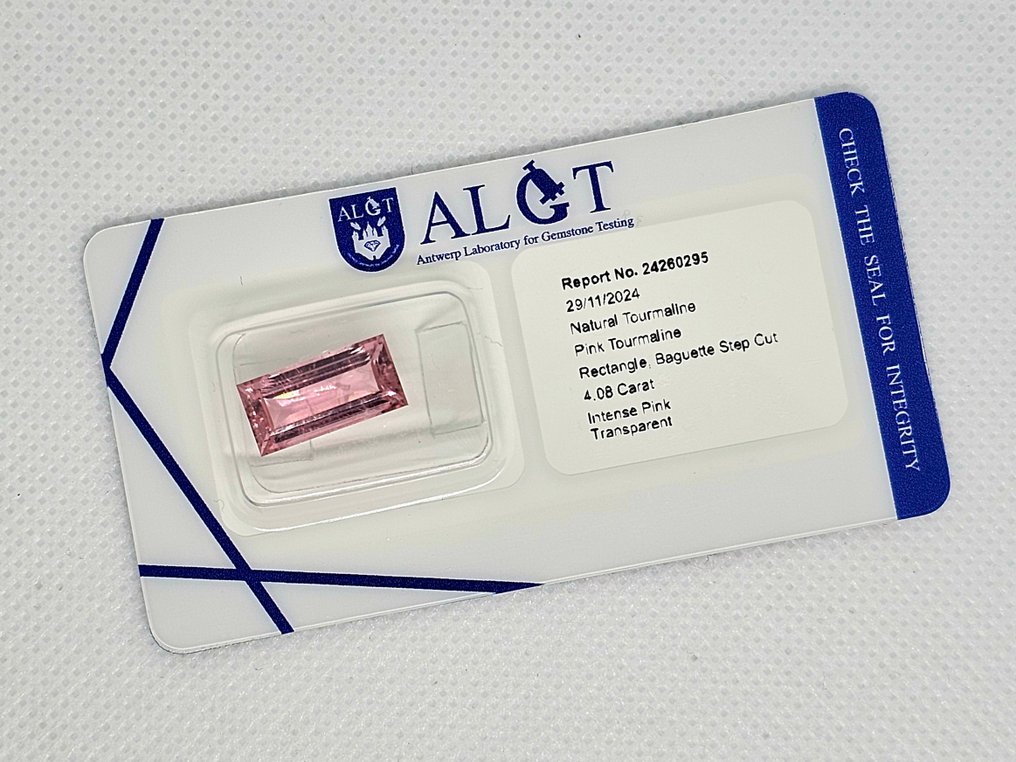粉色 电气石  - 4.08 ct - 安特卫普宝石检测实验室（ALGT） - 美丽的碧玺！ #3.2
