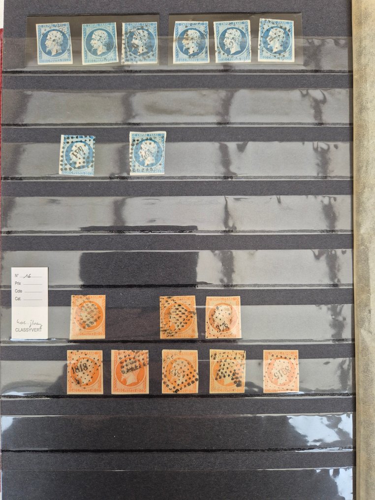 France 1849/1927 - Classic and semi-modern TP stamps, numbers 4 to 219, canceled, in a strip binder. - Yvert #4.3