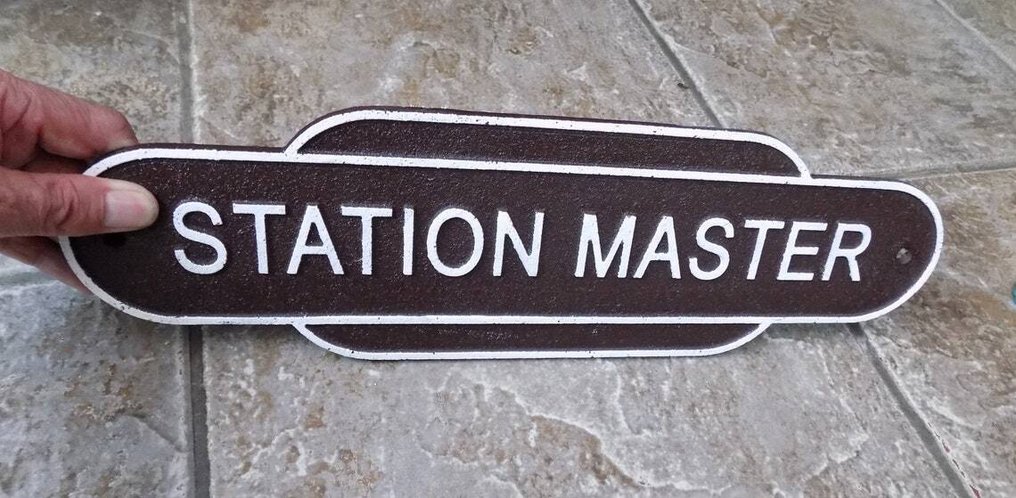 Διαφημιστική πινακίδα - Διευθυντής Σταθμού - Cast iron #3.2