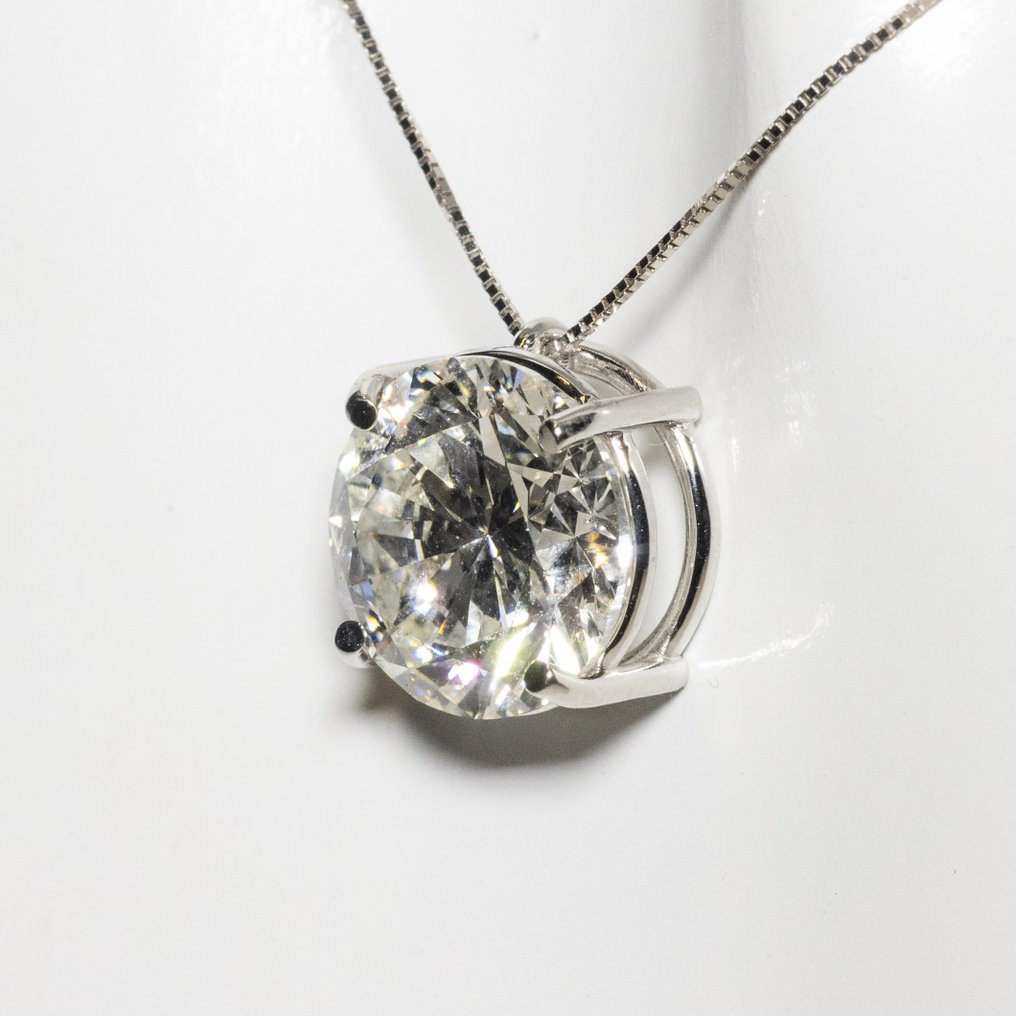 No reserve price - Necklace with pendant - 18 kt. White gold - 4.08ct. tw. Diamond (Lab-grown) - F VS2 3EX #3.2