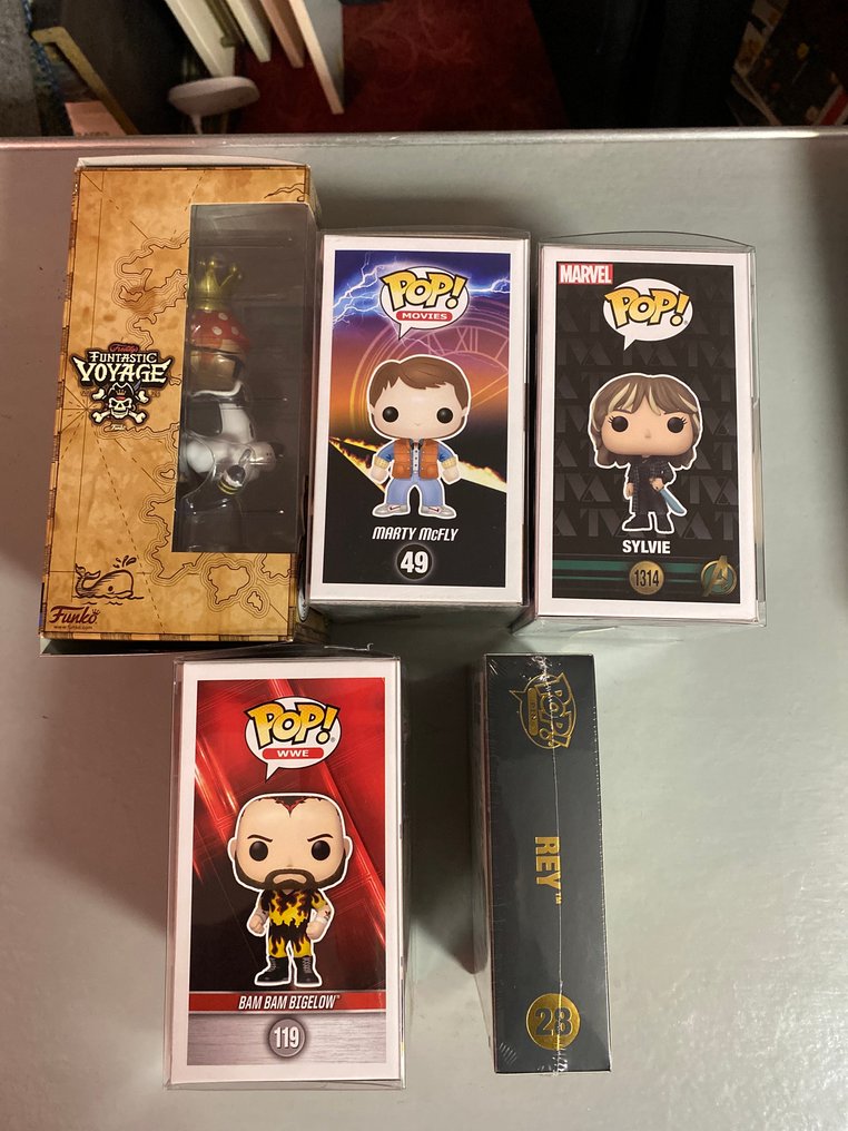 Funko  - Funko Pop Freddy Funko Proto; Marty McFly; Sylvie; Bam Bam Bigelow; Rey - 2010-2020 - U.S.A. #1.0
