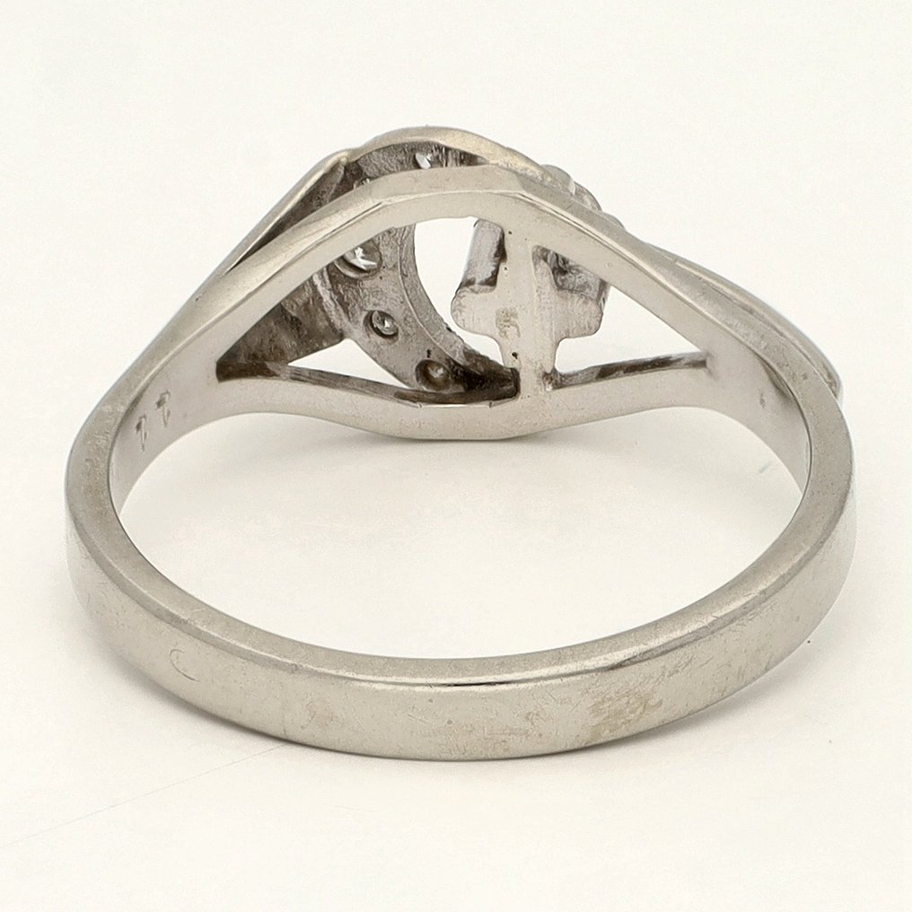 Gyűrű - 14 kt. Fehér arany Gyémánt (Természetes) #3.2