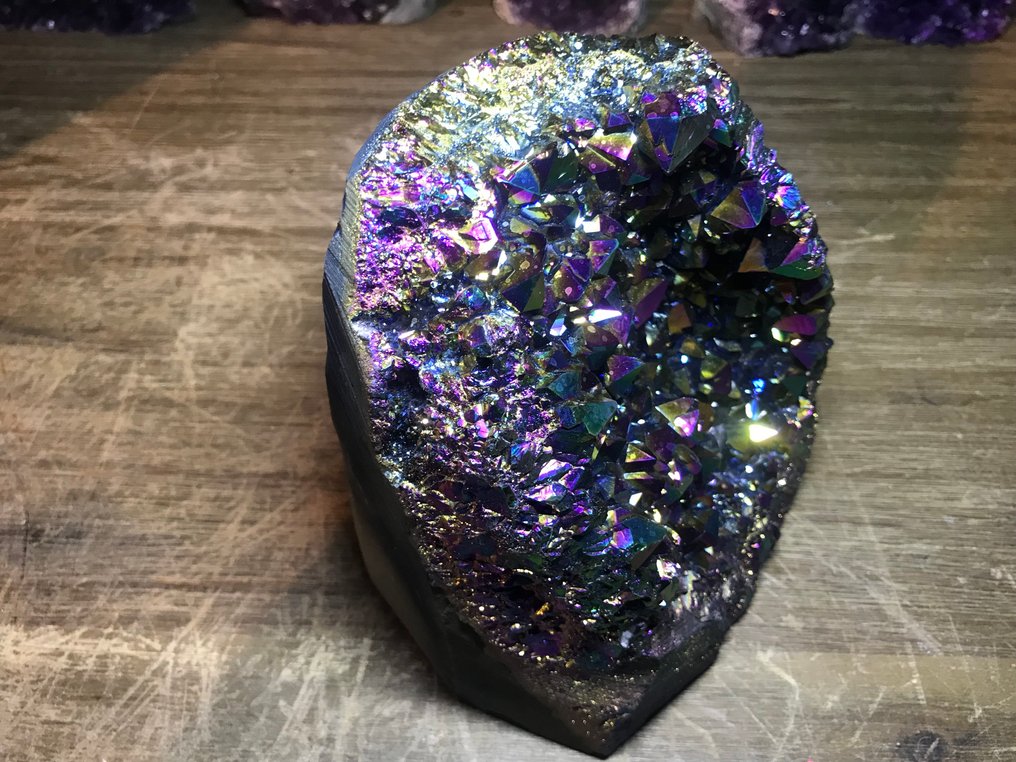 Améthyste Groupe de cristal - Hauteur : 13 cm - Largeur : 10 cm- 2526 g - (1) #2.1