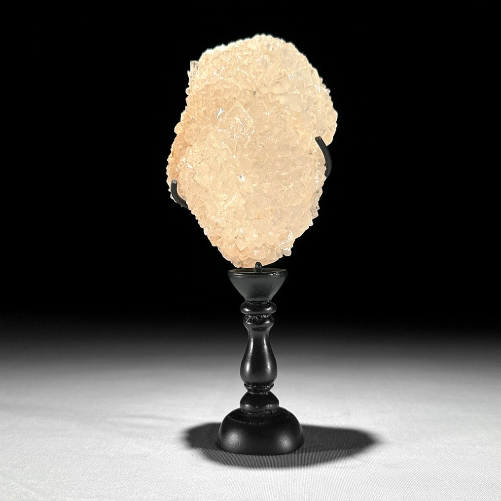 装饰饰品 (2) - NO RESERVE PRICE - Wonderful Pair of Quartz Crystal Cluster & Turritella Egg-Shaped on stand - 印度尼西亚 #1.0