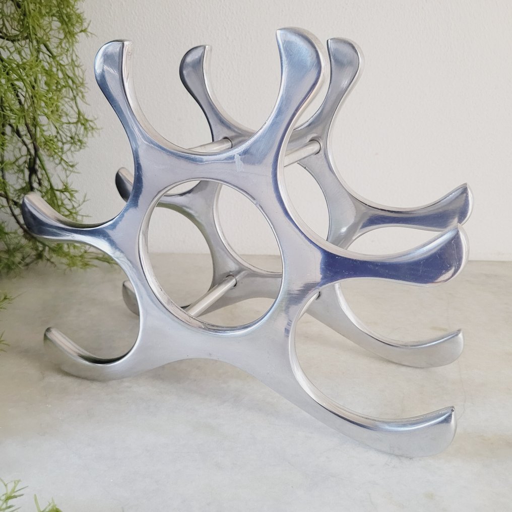 Michael Noll - Portabottiglie - 6 bottiglie - Alluminio lucidato #2.1