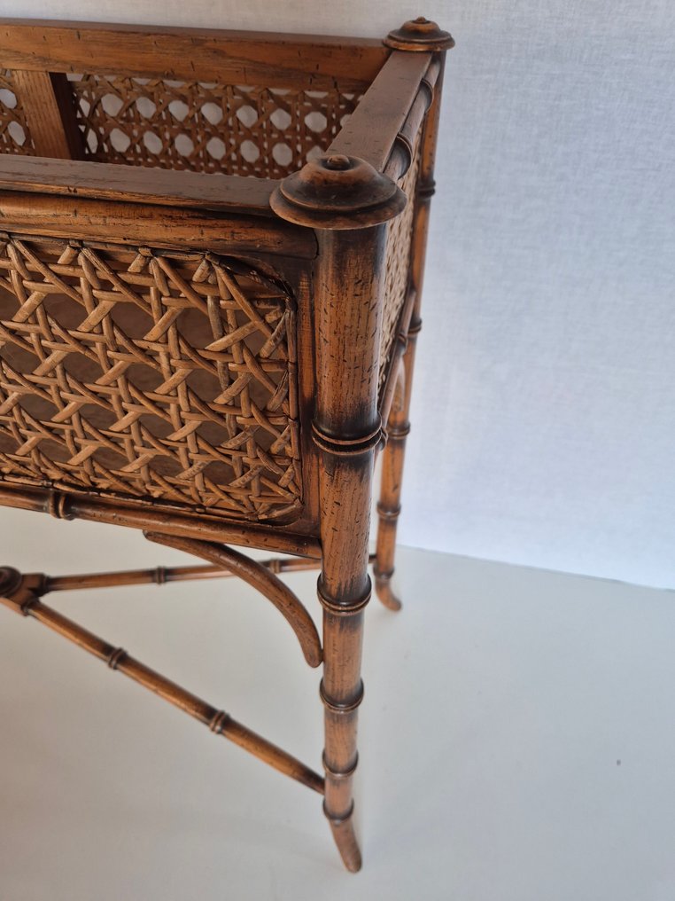 植物台 - 木, canework - Plantenstaandaard #3.2