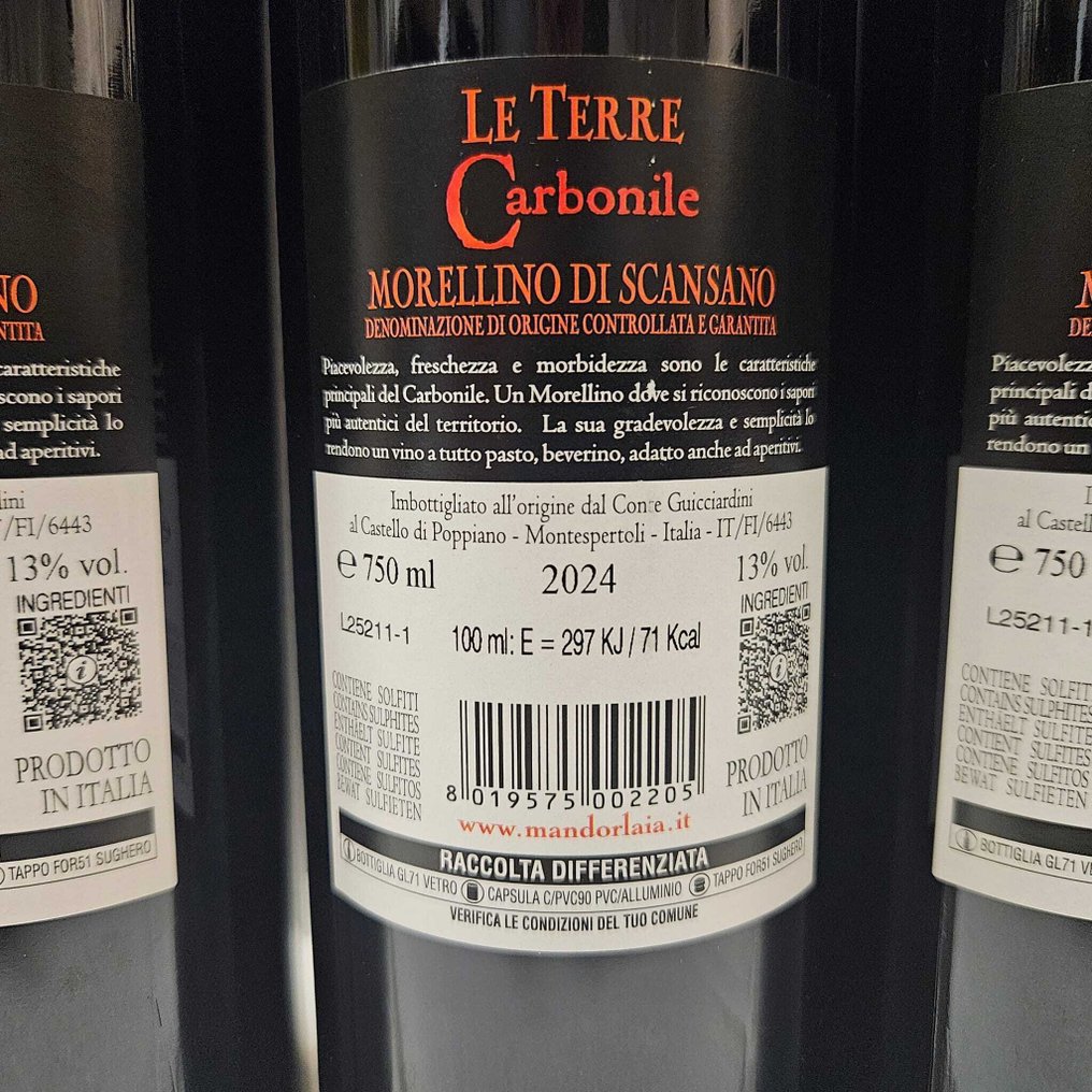 2024 Conte Guicciardini, Le Terre Carbonile Morellino Di Scansano - Tuscany DOCG - 12 Bottles (0.75L) #4.3