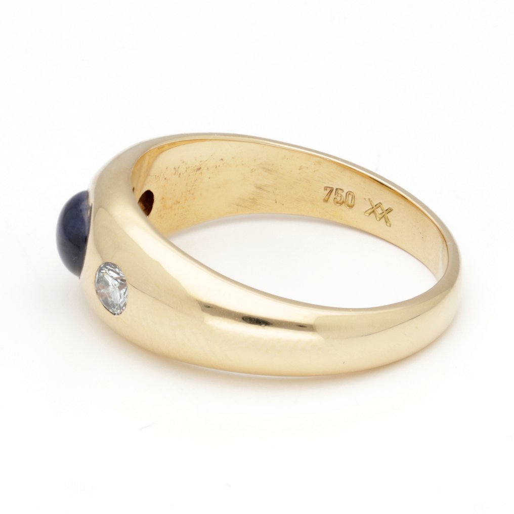 Gyűrű - 18 kt. Sárga arany Zafír - Gyémánt #2.1