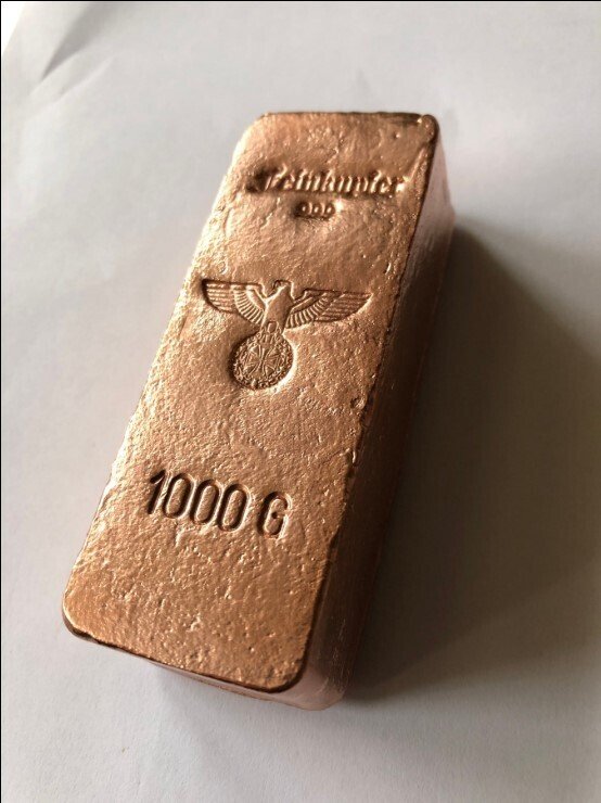 1 chilogrammo di rame - .999 - Germania.  (Senza Prezzo di Riserva) #1.0