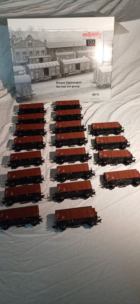 Märklin H0 - 00773 - Modellbahn-Güterwagenset (20) - DB #3.2