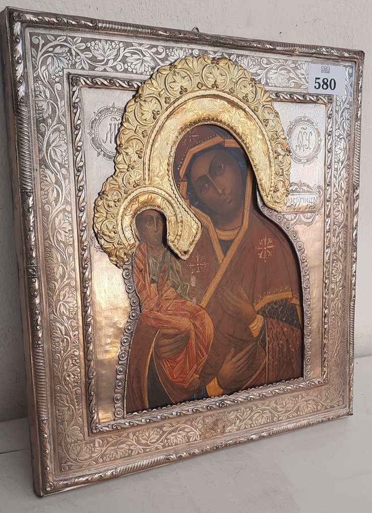 Εικόνα - Μητέρα του Θεού - Ξύλο, Μέταλλο - Χειροποίητο έργο τέχνης - 29 x 31 εκ. #2.1