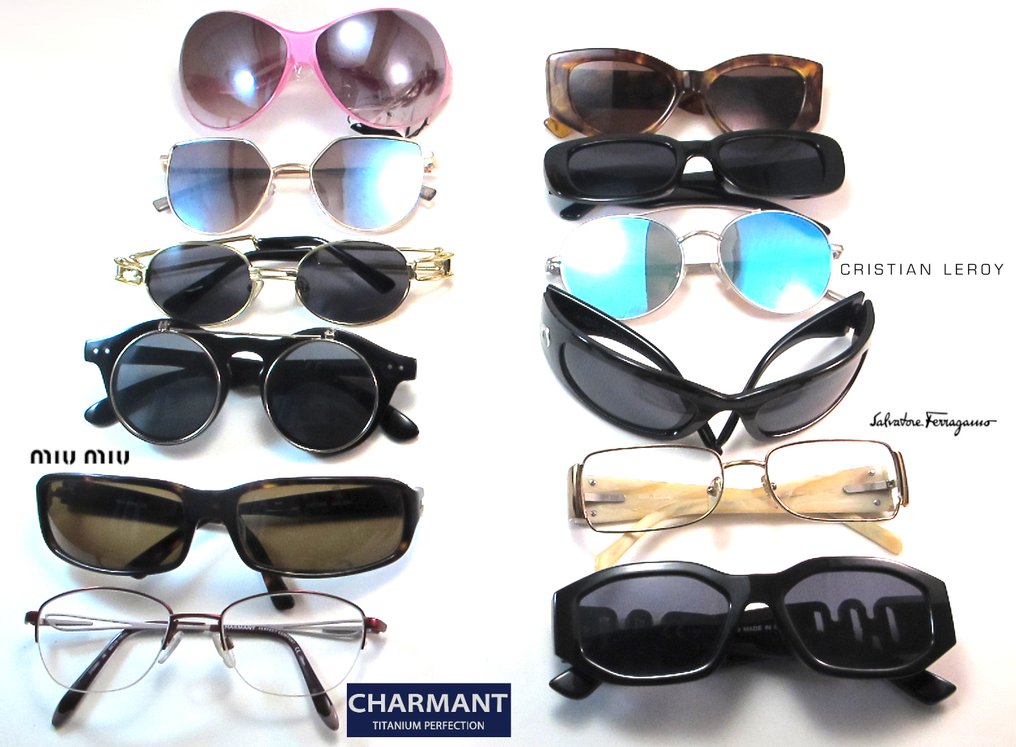 Themed collection - 12 pairs of glasses - MIU MIU, Ferragamo, Charmant Titanium, Cristian Leroy, "other brands" #4.3