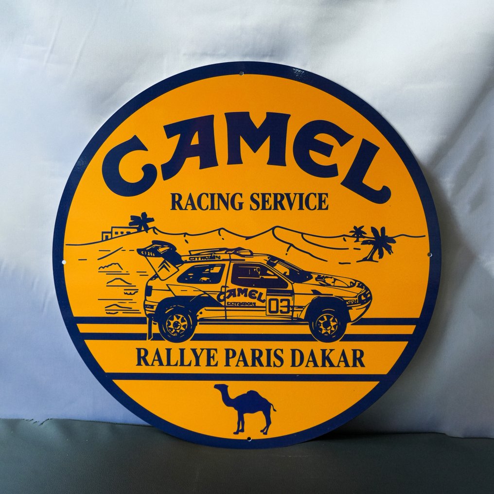 Sign - Camel - Racing Service – Rallye Paris Dakar - XL vintage sign, 500mm #1.0