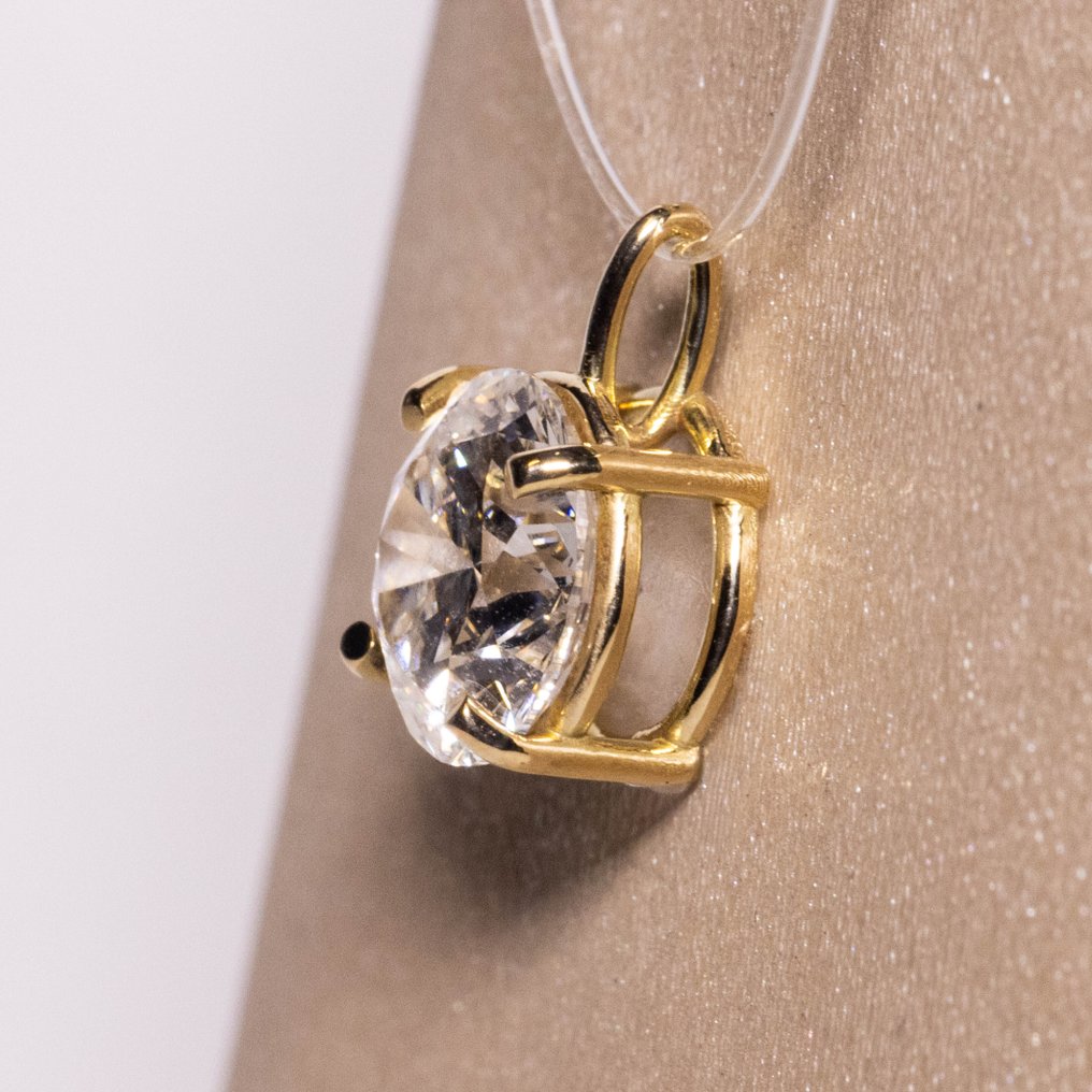 No reserve price - Pendant - 18 kt. Yellow gold -  2.20ct. tw. Diamond (Lab-grown) - E VVS2 3EX #4.3