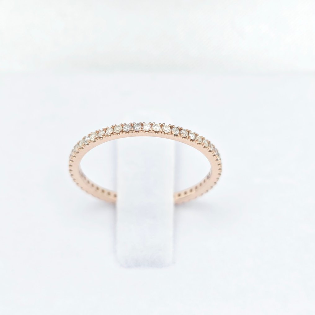 没有保留价 - 戒指 - 14K包金 玫瑰金 -  0.28ct. tw. 钻石 (天然)  #2.1