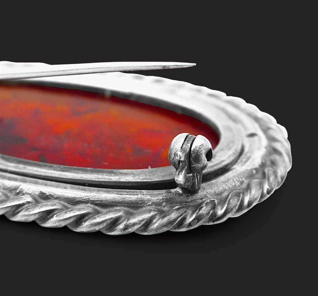 银 - 2件套珠宝 - 别针 + 吊坠 #3.2