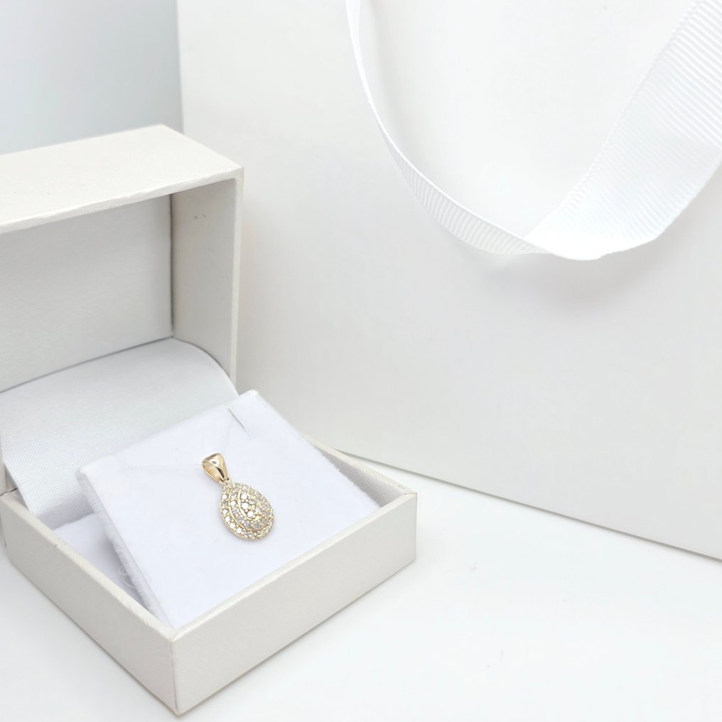 Sans prix de réserve - Pendentif - 14 carats Or jaune -  0.47ct. tw. Diamant (Naturelle)  #2.1