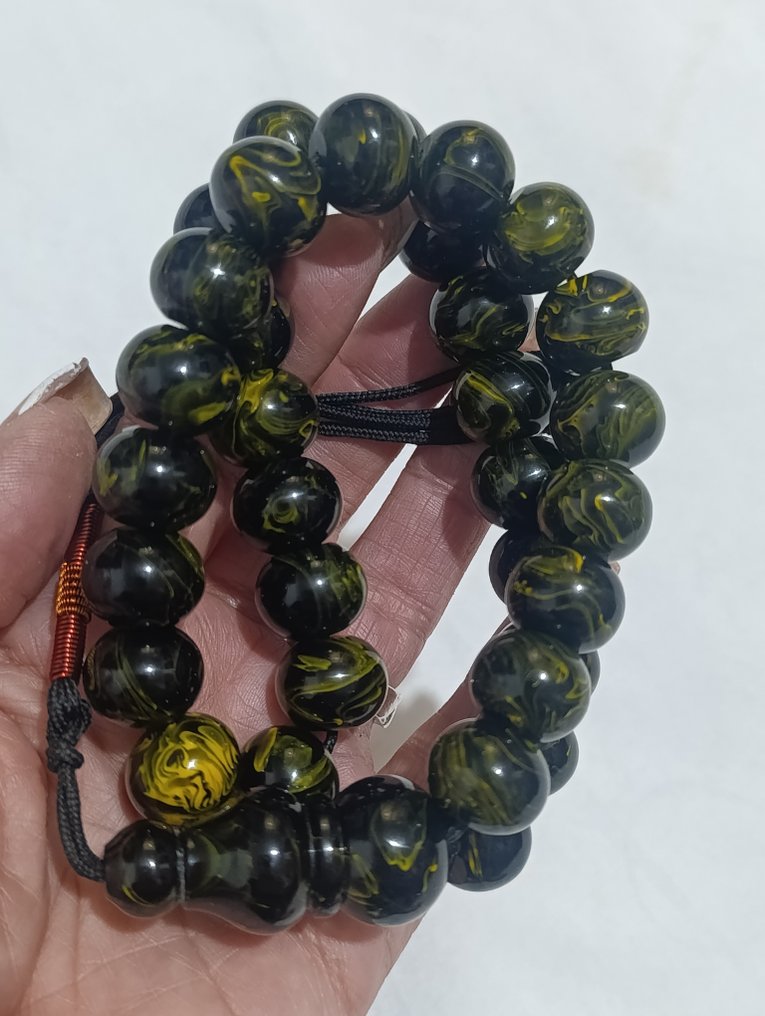  Ροζάριο - Κεχριμπάρι - 1970-1980 - Σπάνια Κομποσκοίνια Προσευχής  #4.3