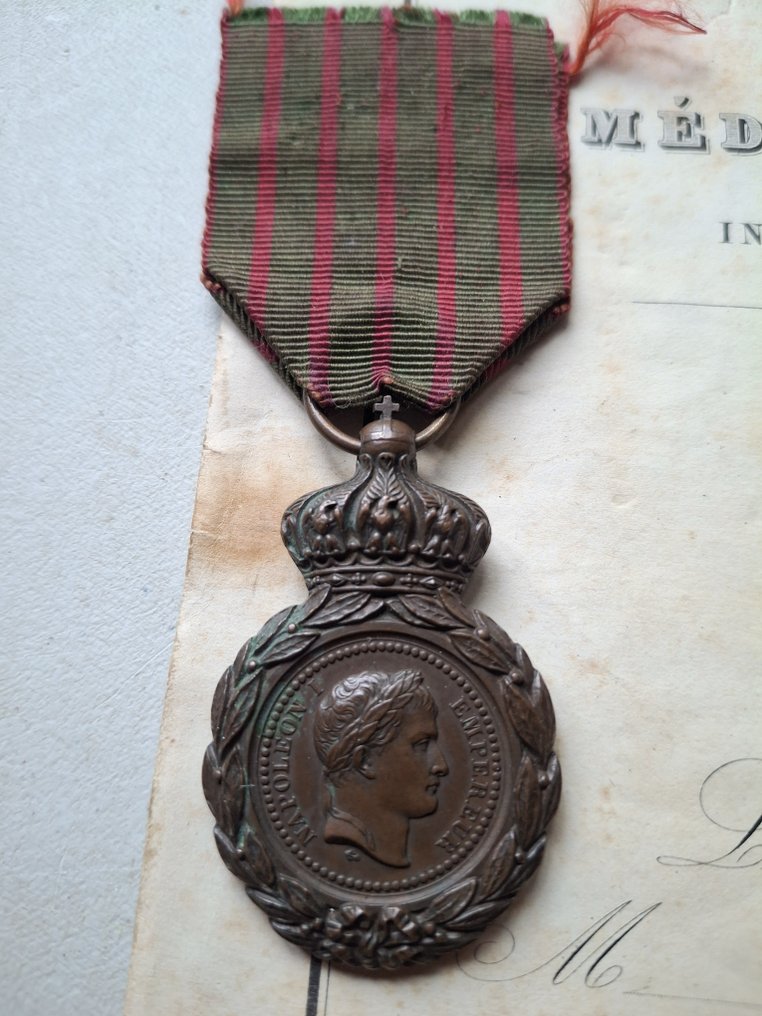 法國 - 軍功章 - 圣赫勒拿奖章 - 圣赫勒拿奖章证书 - 1813 #2.1