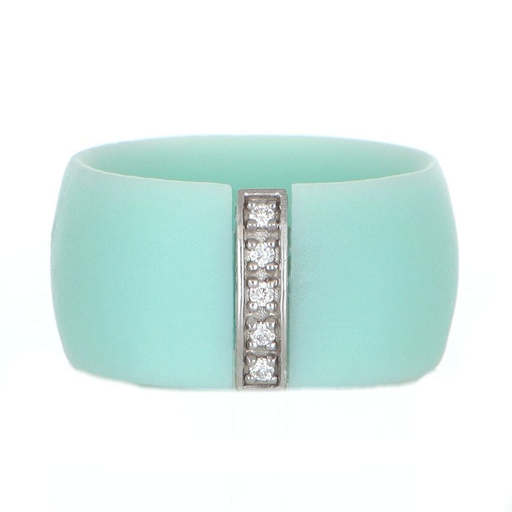 Zonder minimumprijs - Ring - 18 karaat Witgoud Diamant (Natuurlijk)  #1.0