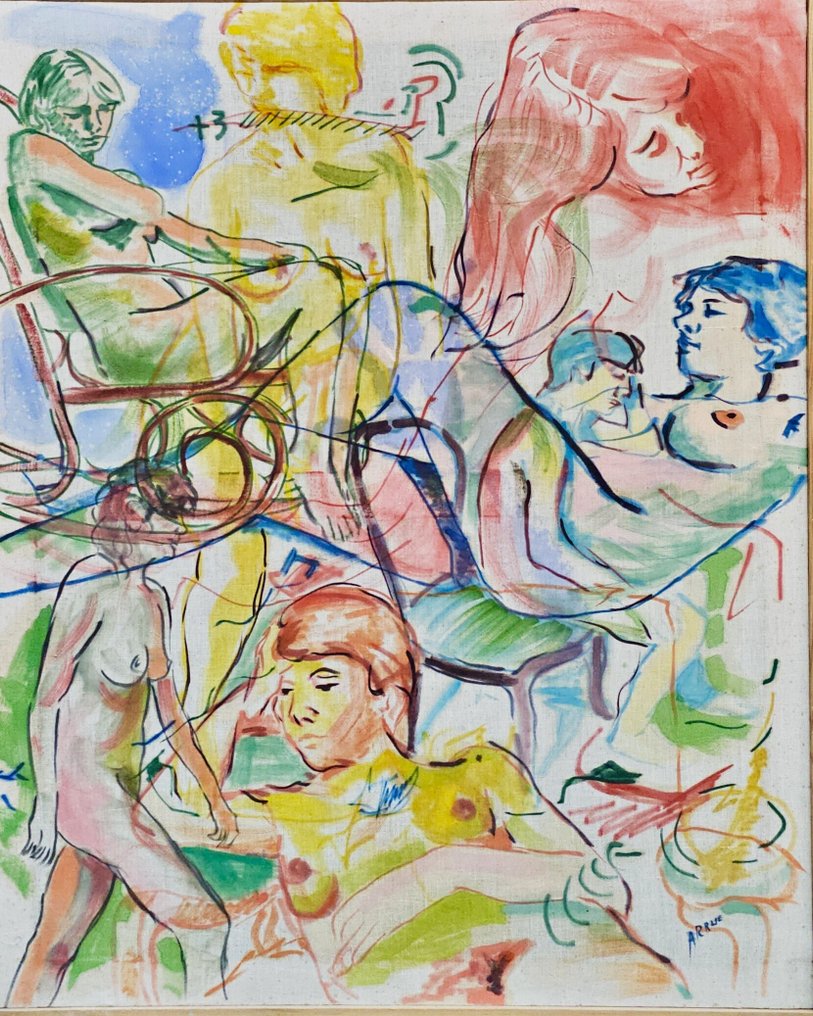 Spanish contemporary school (XX) - Symphony of bodies in transparency #1.0