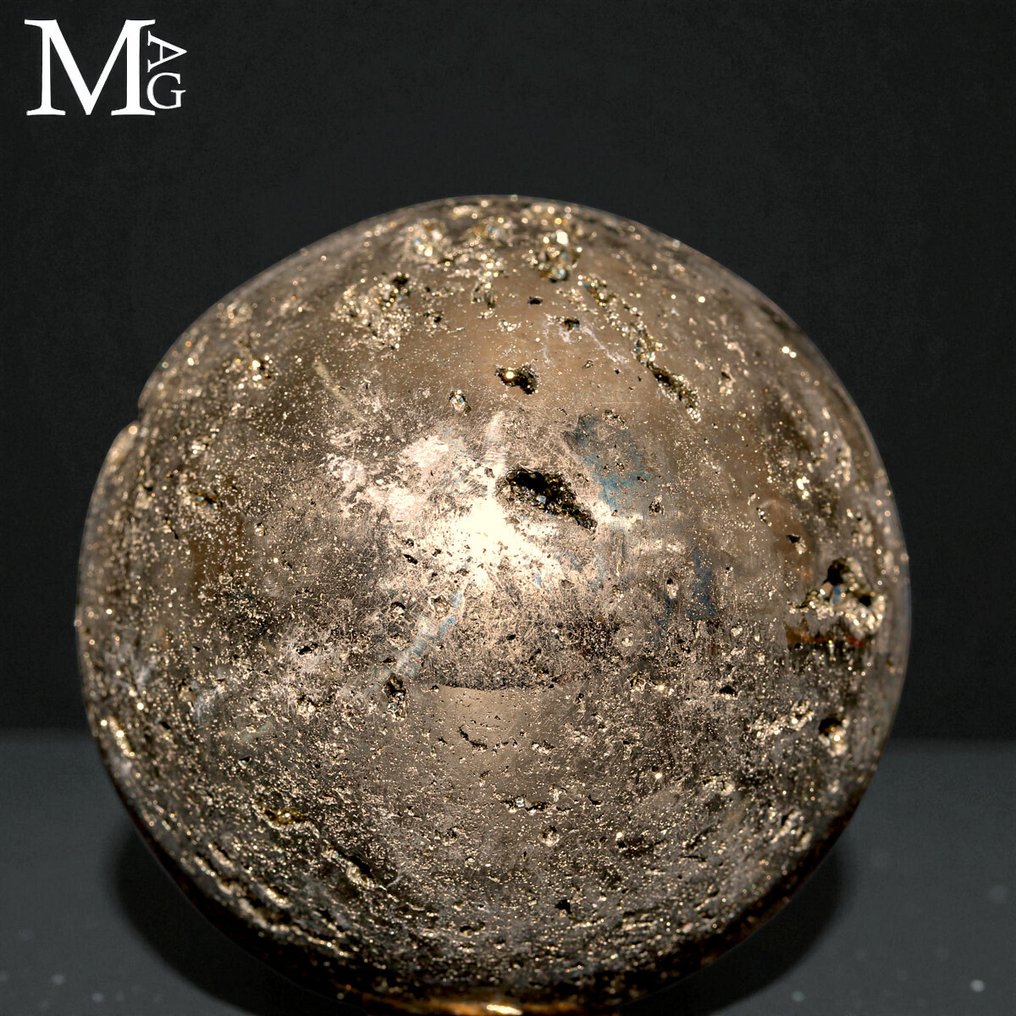 Pyrite Sphere - Huanzala Mines - Collectors Specimen - Altezza: 59 mm - Larghezza: 59 mm- 456 g #2.1