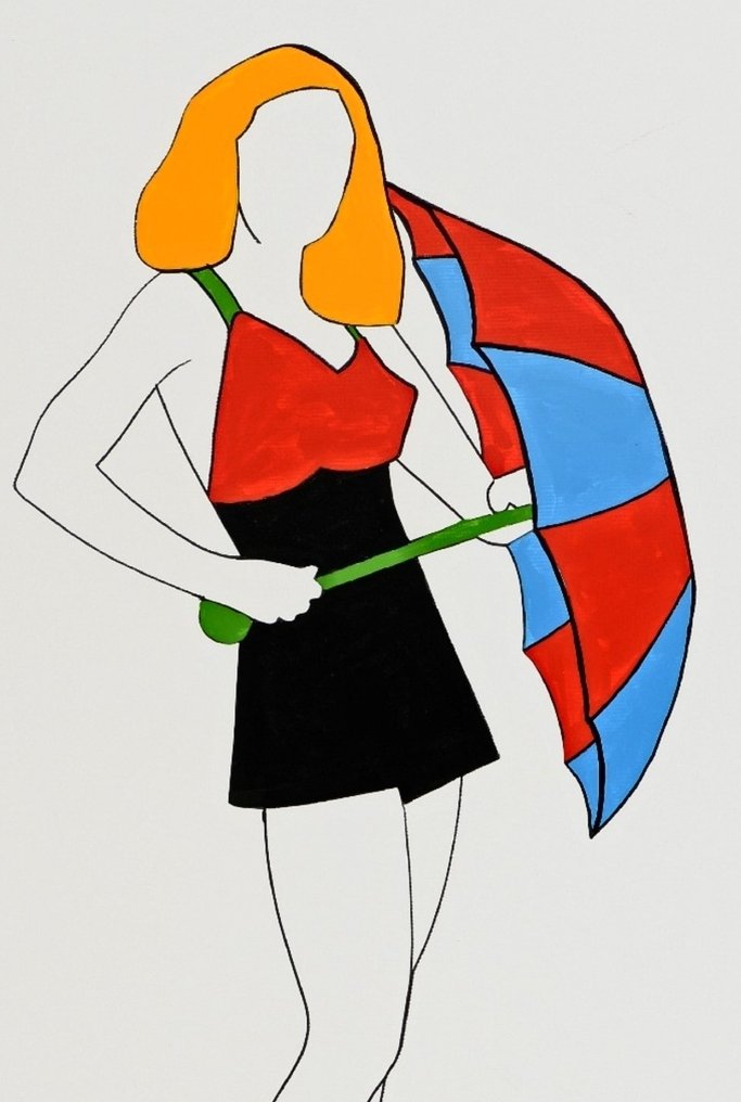 Marco Lodola (1955) - Pin-up con ombrellino #1.0