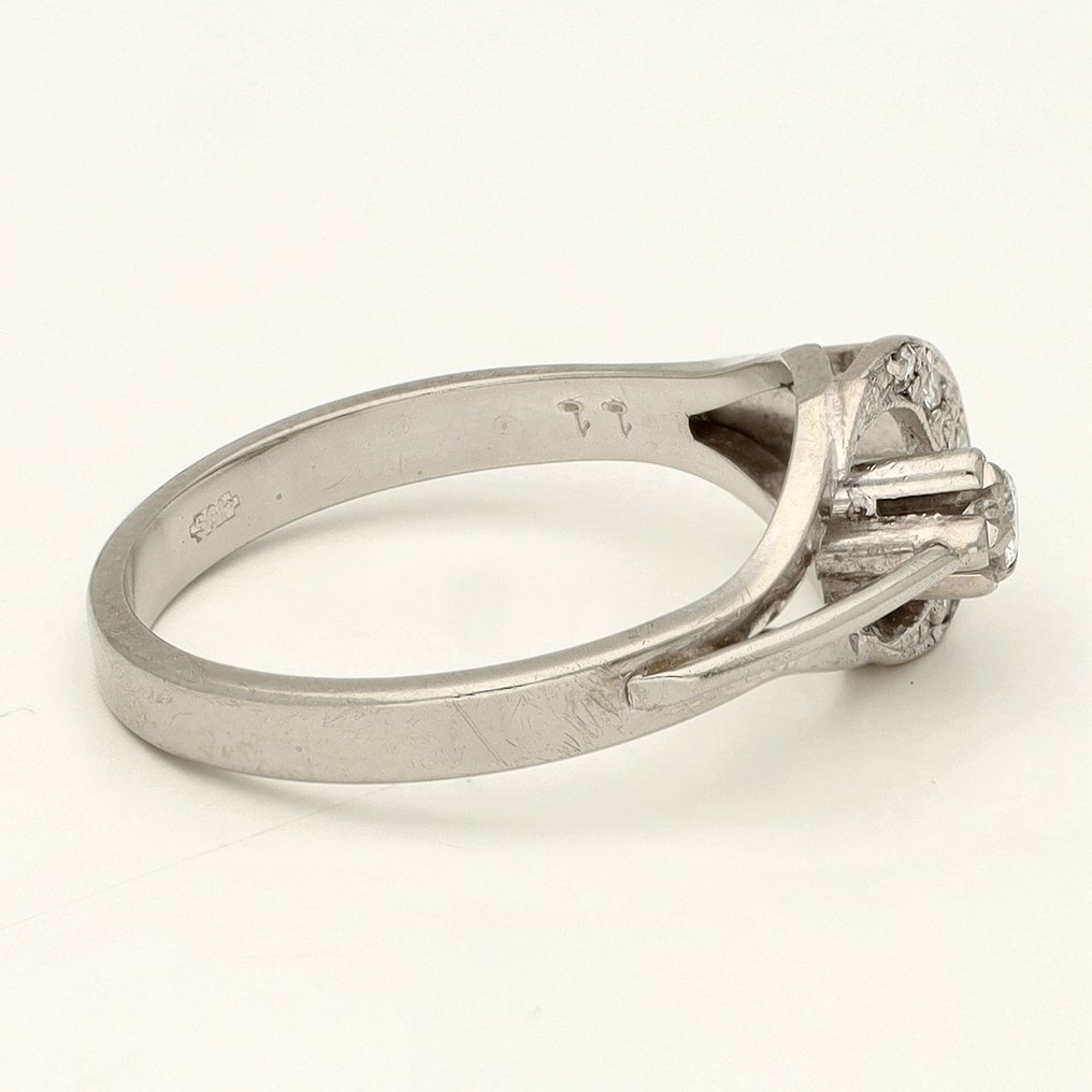 Gyűrű - 14 kt. Fehér arany Gyémánt (Természetes) #4.3